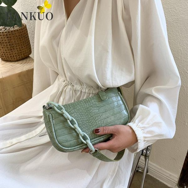 bankuo baguette for women 2021 girly fashion classic all-match handbag pu leather solid color alligator zipper shoulder bag z212
bankuo baguette for women 2021 girly fashion classic all-match handbag pu leather solid color alligator zipper shoulder bag z212