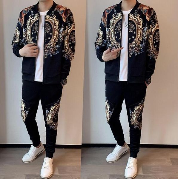 men's tracksuits baseball jacket + pants men tracksuit hombre sweat suits fashion printing size 5xl set autumn sports suit 2 piece sets, Gray
men's tracksuits baseball jacket + pants men tracksuit hombre sweat suits fashion printing size 5xl set autumn sports suit 2 piece sets, Gray