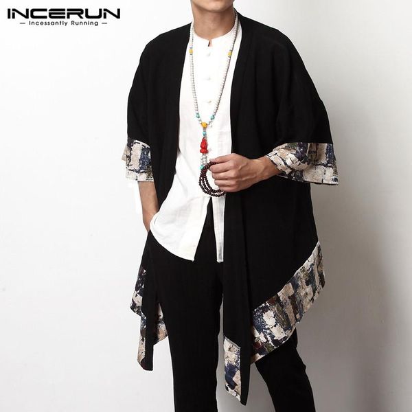 streetwear retro chinese style black cardigan three quarter open stitch loose cardigan outwear plus size s-5xl hiphop incerun, White;black
streetwear retro chinese style black cardigan three quarter open stitch loose cardigan outwear plus size s-5xl hiphop incerun, White;black