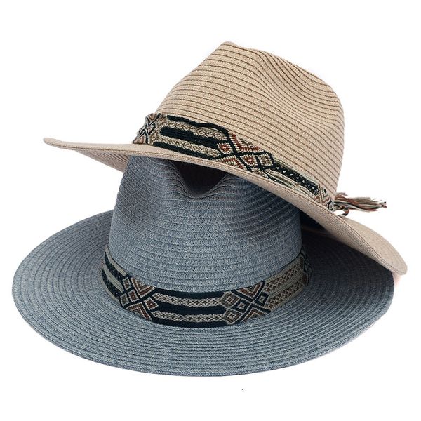 2021 new paper straw wide brim ribbon bow women sun man summer beach outdoor travel jazz panama hat kentucky derby ca fosw, Blue;gray
2021 new paper straw wide brim ribbon bow women sun man summer beach outdoor travel jazz panama hat kentucky derby ca fosw, Blue;gray