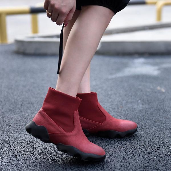 boots artmu origional 2021 retro socks genuine leather flat women's handsome elastic handmade ankle, Black
boots artmu origional 2021 retro socks genuine leather flat women's handsome elastic handmade ankle, Black