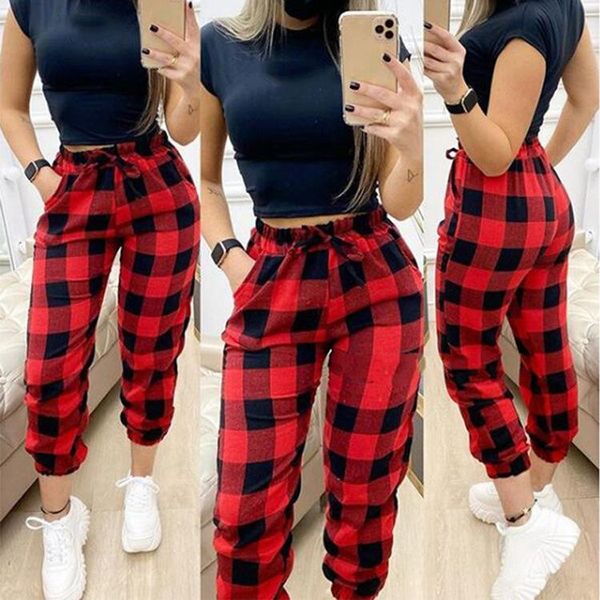 women's pants & capris plaid mid-waist trousers fashion straight loose-fitting sports, Black;white
women's pants & capris plaid mid-waist trousers fashion straight loose-fitting sports, Black;white