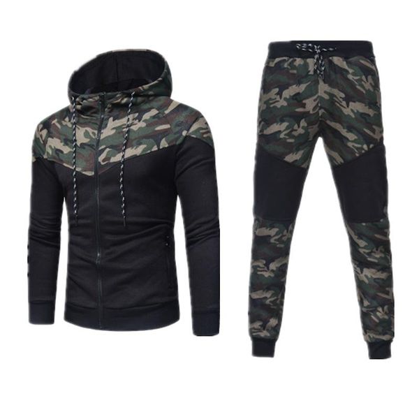 men's tracksuits fashion bar men track suit hooded jacket sportswear camouflage clothing, Gray
men's tracksuits fashion bar men track suit hooded jacket sportswear camouflage clothing, Gray