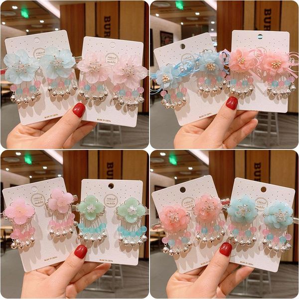 hair accessories 1pair lace flower hanfu chinese style ancient girl bell bead kid women hairpin clip pin barrettes hairgrip, Slivery;white
hair accessories 1pair lace flower hanfu chinese style ancient girl bell bead kid women hairpin clip pin barrettes hairgrip, Slivery;white