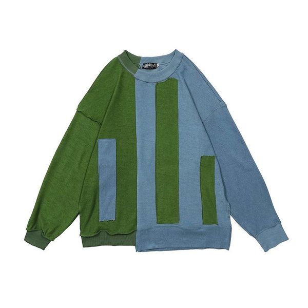 men's hoodies & sweatshirts irregular hem patchwork striped crew neck mens harajuku long sleeve casual high street loose retro, Black
men's hoodies & sweatshirts irregular hem patchwork striped crew neck mens harajuku long sleeve casual high street loose retro, Black