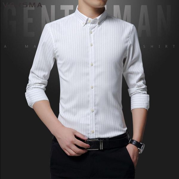men's casual shirts versma korean classic striped slim fit mens dress long sleeve business formal male retro social men, White;black
men's casual shirts versma korean classic striped slim fit mens dress long sleeve business formal male retro social men, White;black