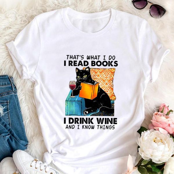 women's t-shirt that's what i do 100%cotton colored printed tshirt funny cat summer casual o-neck short sleeve pet lover gift, White
women's t-shirt that's what i do 100%cotton colored printed tshirt funny cat summer casual o-neck short sleeve pet lover gift, White