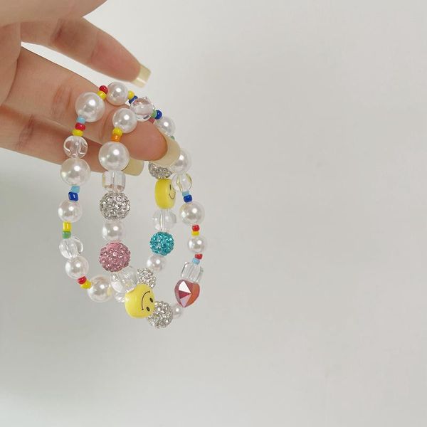 link, chain 2021 korean retro trendy colorful beaded pearl crystal heart bracelet for women girls aesthetic summer vacation jewelry, Black
link, chain 2021 korean retro trendy colorful beaded pearl crystal heart bracelet for women girls aesthetic summer vacation jewelry, Black