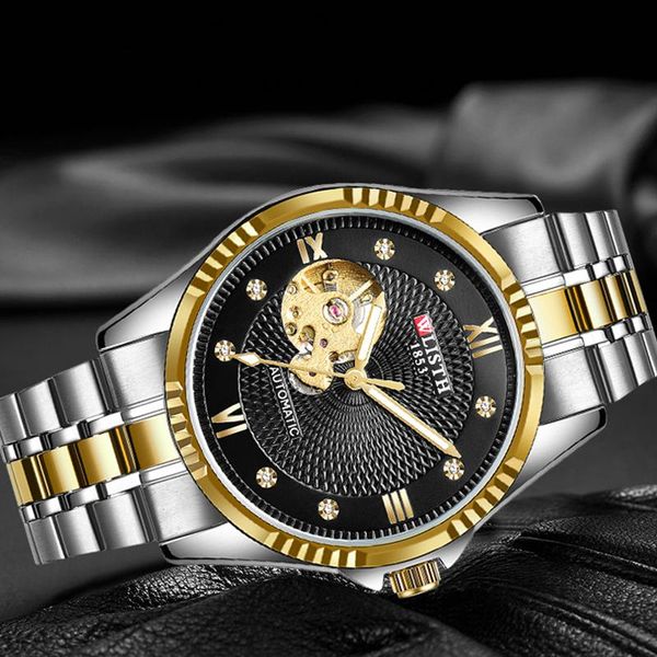 wristwatches 2021 men watch mechanical tourbillon luxury fashion brand stainless steel waterproof watches mens automatic men's, Slivery;brown
wristwatches 2021 men watch mechanical tourbillon luxury fashion brand stainless steel waterproof watches mens automatic men's, Slivery;brown