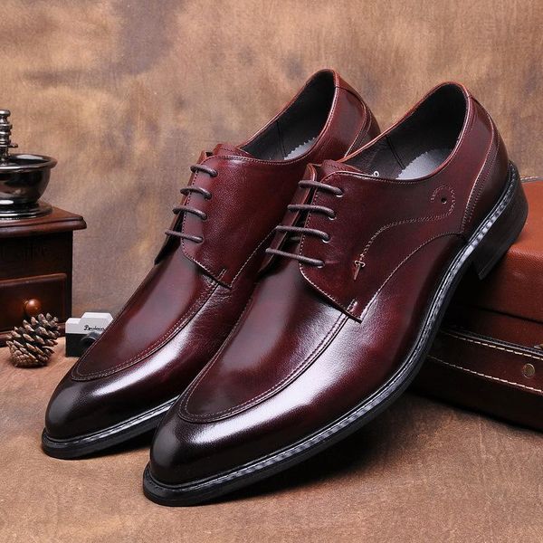 dress shoes men's leather large size cowhide business formal wear luxury wedding oxfords chaussure homme, Black
dress shoes men's leather large size cowhide business formal wear luxury wedding oxfords chaussure homme, Black