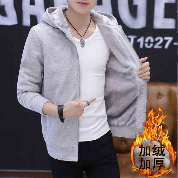 cotton warm korean slim zipper sweater winter plush thickened men's hoodie daily casual coat, Black
cotton warm korean slim zipper sweater winter plush thickened men's hoodie daily casual coat, Black