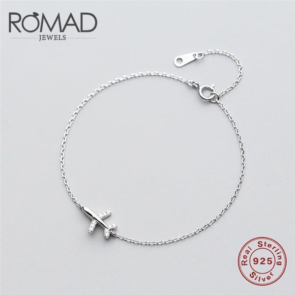 link, chain romad real 925 sterling silver jewelry aircraft airplane plane bracelet adjustable charm sterling-silver for girl woman r4, Black
link, chain romad real 925 sterling silver jewelry aircraft airplane plane bracelet adjustable charm sterling-silver for girl woman r4, Black