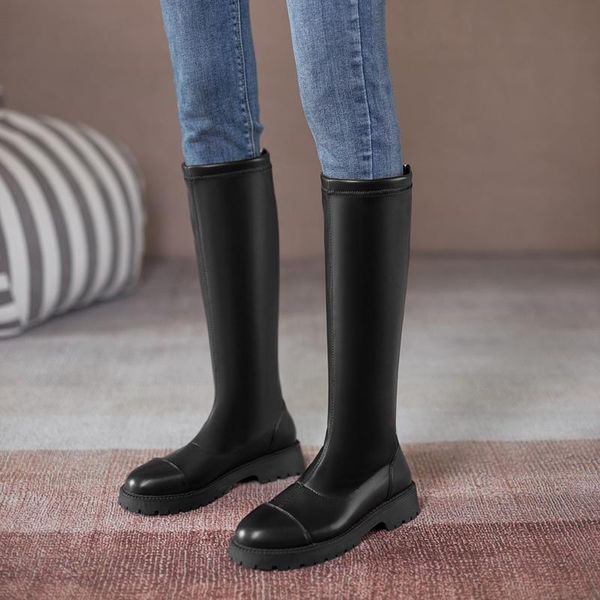 boots beige round flat low heel women's knee-length large size slimming stretch simple style autumn and winter long, Black
boots beige round flat low heel women's knee-length large size slimming stretch simple style autumn and winter long, Black