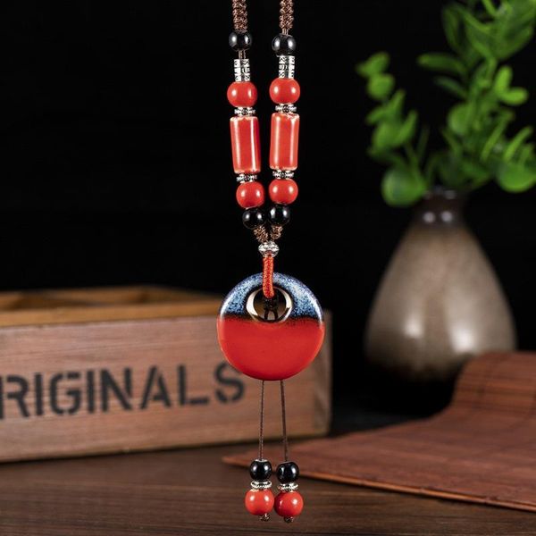 pendant necklaces women ceramics beads ethnic sweater necklace chain fashion for, Silver
pendant necklaces women ceramics beads ethnic sweater necklace chain fashion for, Silver
