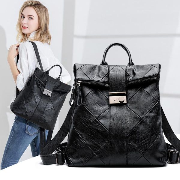 outdoor bags female fashion sheepskin soft leather patchwork women shoudler travel bag girl school backpack satchel knapsack
outdoor bags female fashion sheepskin soft leather patchwork women shoudler travel bag girl school backpack satchel knapsack