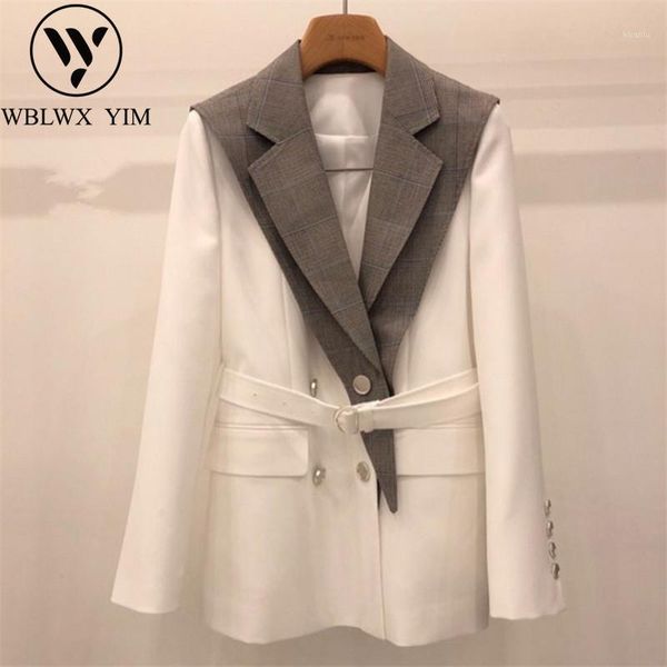 spliced blazer jacket women fashion double breasted lapel suit ladies office loose blazers coat korean suits women's &, White;black
spliced blazer jacket women fashion double breasted lapel suit ladies office loose blazers coat korean suits women's &, White;black