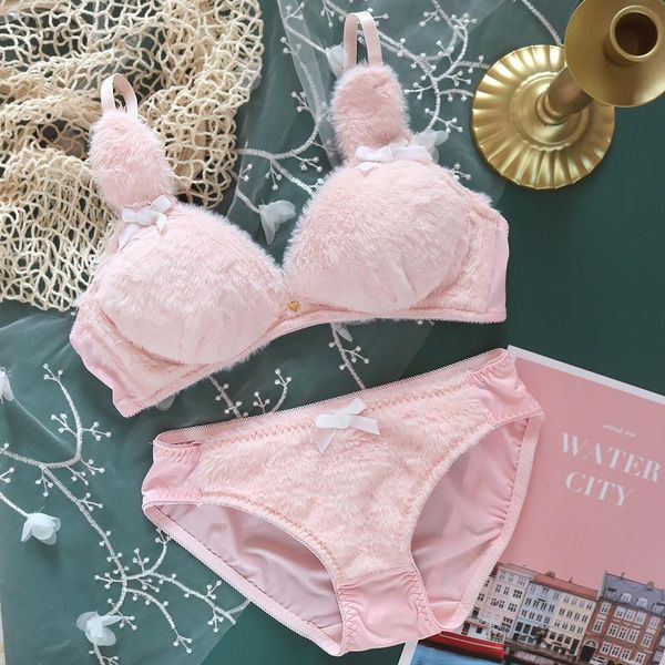 bras sets winter fluffy japanese wirebra and panty set heart underwear cute soft loli girl student lovely lolita, Red;black
bras sets winter fluffy japanese wirebra and panty set heart underwear cute soft loli girl student lovely lolita, Red;black