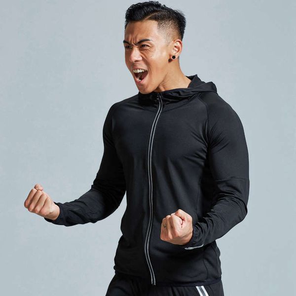 men's tracksuits running spring jacket casual outdoor thin sports coat hooded cardigan sportswear, Gray
men's tracksuits running spring jacket casual outdoor thin sports coat hooded cardigan sportswear, Gray