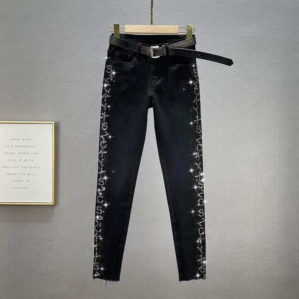 women's jeans skinny woman fall denim trousers girls pantalones vaqueros mujer letters diamonds black stretchy pencil pants women, Blue
women's jeans skinny woman fall denim trousers girls pantalones vaqueros mujer letters diamonds black stretchy pencil pants women, Blue