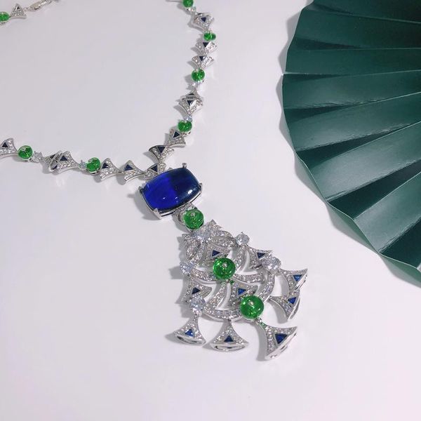 pendant necklaces fashion luxury selling blue with green beads necklace for women wedding party skirt styling glaze brand jewelry, Silver
pendant necklaces fashion luxury selling blue with green beads necklace for women wedding party skirt styling glaze brand jewelry, Silver