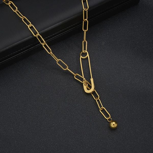 chokers allme minimalist safety pin ball pendant necklace for women ladies alloy gold color holow chain accessories, Golden;silver
chokers allme minimalist safety pin ball pendant necklace for women ladies alloy gold color holow chain accessories, Golden;silver