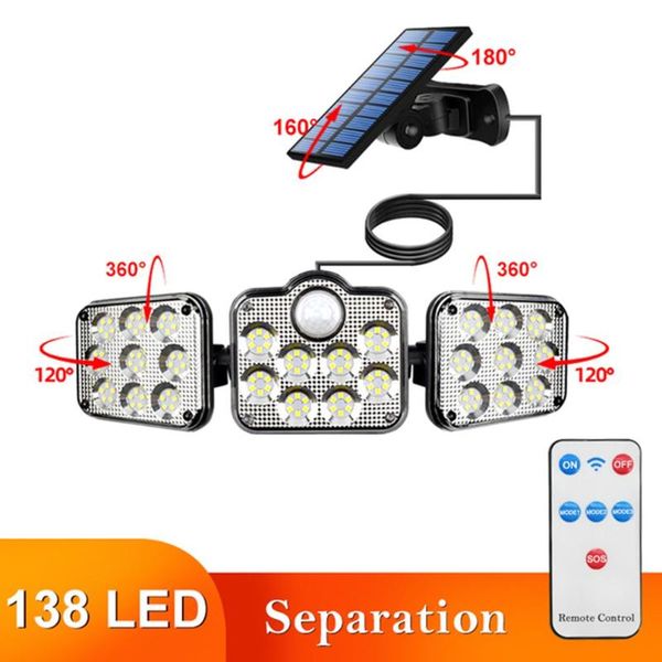 solar lamps 138led outdoor lighting ip65 waterproof motion sensor light wide angle illumination for garage garden
solar lamps 138led outdoor lighting ip65 waterproof motion sensor light wide angle illumination for garage garden