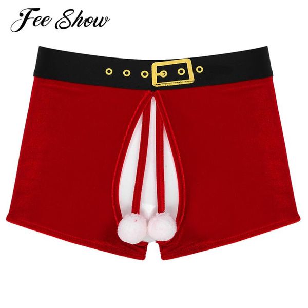 underpants men christmas crotchless velvet boxer shorts panties fluffy ball decor lingerie underwear low waist elastic waistband, Black;white
underpants men christmas crotchless velvet boxer shorts panties fluffy ball decor lingerie underwear low waist elastic waistband, Black;white