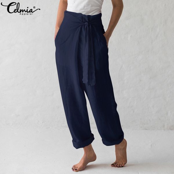 celmia 2021 5xl wide leg pants women vintage lace up loose linen high waist long trousers plus size palazzo pantalon femme pants y19070101, Black;white
celmia 2021 5xl wide leg pants women vintage lace up loose linen high waist long trousers plus size palazzo pantalon femme pants y19070101, Black;white