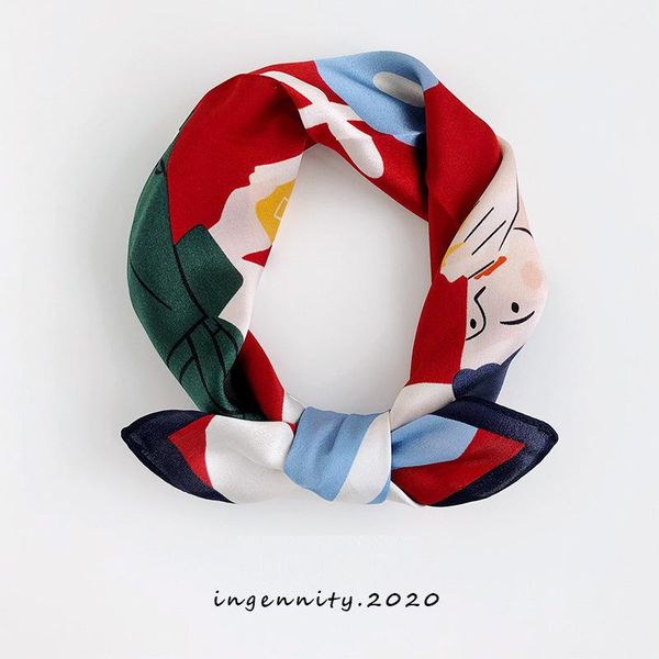 scarves 52cm square silk scarf women shawls designer cartoon lady print hijab foulard head wraps neck soft small bandana 2021, Blue;gray
scarves 52cm square silk scarf women shawls designer cartoon lady print hijab foulard head wraps neck soft small bandana 2021, Blue;gray