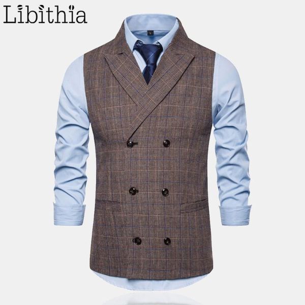 men's vests libithia autumn 2021 arrival social dress plaid suit waistcoat for men m-3xl clothes male grey coffee a95, Black;white
men's vests libithia autumn 2021 arrival social dress plaid suit waistcoat for men m-3xl clothes male grey coffee a95, Black;white