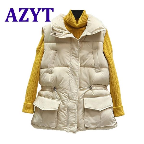 women's vests azyt autumn winter streetwear cotton down vest women 2021 korean loose thicken sleeveless jacket female, Black;white
women's vests azyt autumn winter streetwear cotton down vest women 2021 korean loose thicken sleeveless jacket female, Black;white