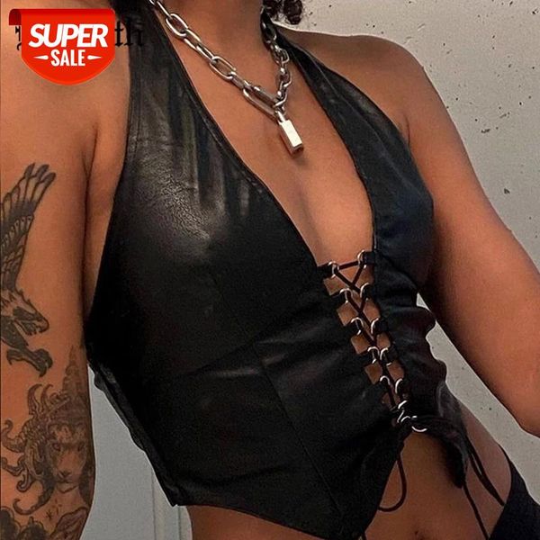 insgoth y2k leather bandage black camisole e girl 90s punk hollow out camis women harajuku streetwear backless halter #hb99, White
insgoth y2k leather bandage black camisole e girl 90s punk hollow out camis women harajuku streetwear backless halter #hb99, White
