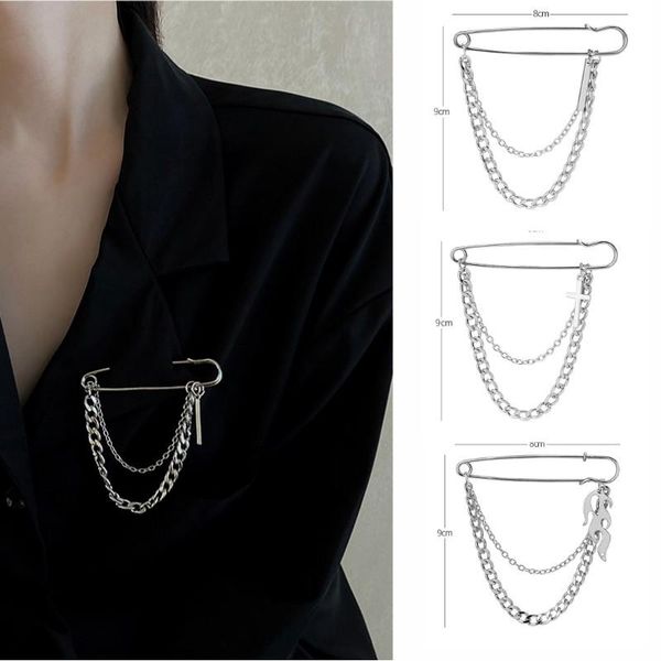 pins, brooches hip hop punk british brooch cross chain multilayer tassel lapel pin badge street ladies corsage men's, Gray
pins, brooches hip hop punk british brooch cross chain multilayer tassel lapel pin badge street ladies corsage men's, Gray
