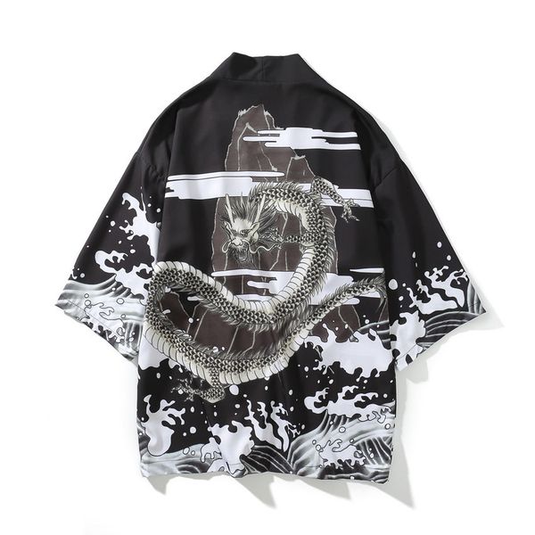 2021 new lover's clothing oriental japanese harajuku wave print thin cardigan haori coat man woman beach wear loose jacket kmst, White;black
2021 new lover's clothing oriental japanese harajuku wave print thin cardigan haori coat man woman beach wear loose jacket kmst, White;black