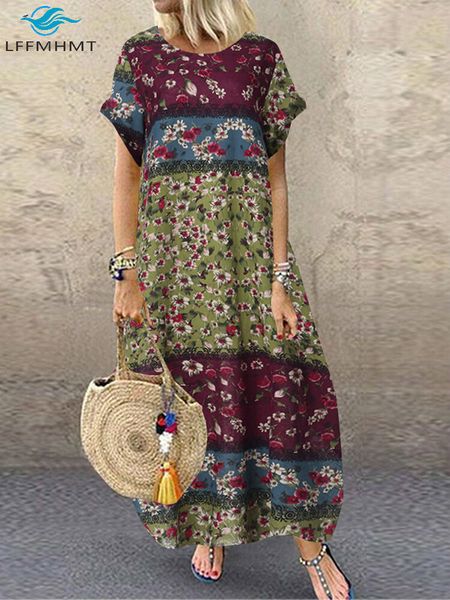 2021 new women summer round neck short sleeve bohemia style floral print lace patchwork female lady casual ankle length dress yd7c, Black;gray
2021 new women summer round neck short sleeve bohemia style floral print lace patchwork female lady casual ankle length dress yd7c, Black;gray
