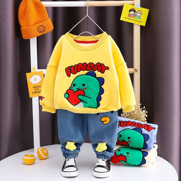childrens clothing sets autumn winter plus velvet cartoon kids 2pcs suits dinosaur print pullover sweater+pants jeansor for boy, White
childrens clothing sets autumn winter plus velvet cartoon kids 2pcs suits dinosaur print pullover sweater+pants jeansor for boy, White