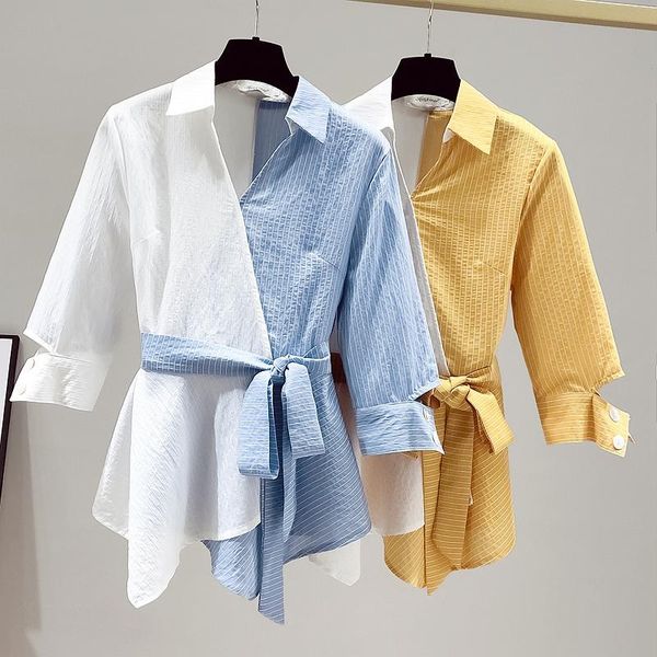 women's blouses & shirts 2021 lace chiffon women retro half sleeve fashion blouse elegant waistband ladies summer clothes splice, White
women's blouses & shirts 2021 lace chiffon women retro half sleeve fashion blouse elegant waistband ladies summer clothes splice, White