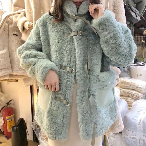 women's fur & faux lamb wool coat female autumn winter jackets korean purple warm short outerwear thick plush fleece top, Black
women's fur & faux lamb wool coat female autumn winter jackets korean purple warm short outerwear thick plush fleece top, Black