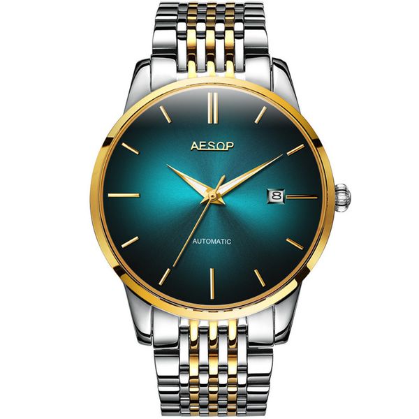aesop luxe men japan mechanical watches green water ghost rvs business automatic clock man date reloj hombre, Slivery;brown
aesop luxe men japan mechanical watches green water ghost rvs business automatic clock man date reloj hombre, Slivery;brown
