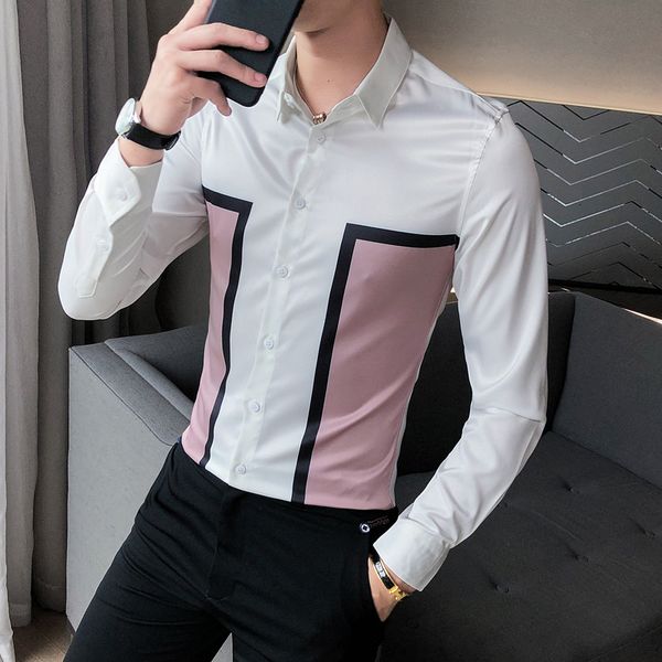 new autumn male shirt shreds fashion 2021 simple long sleeve men's casual shirts all game thin tuxedo fit 3xl-m i012, White;black
new autumn male shirt shreds fashion 2021 simple long sleeve men's casual shirts all game thin tuxedo fit 3xl-m i012, White;black
