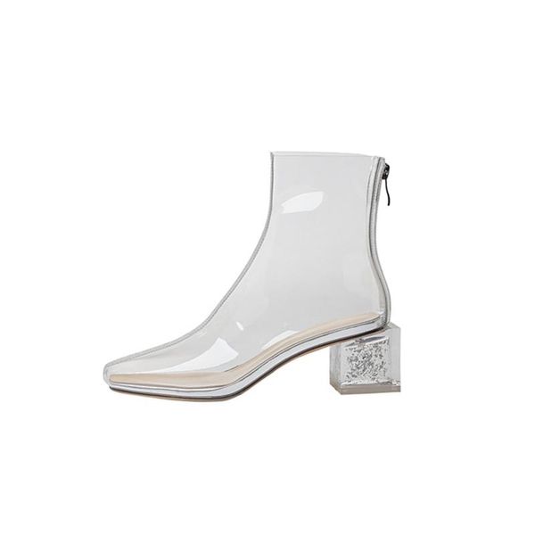 2021 transparent rain boots summer net red thick heel short boots nightclub high heels crystal high heel sandals banquet, Black
2021 transparent rain boots summer net red thick heel short boots nightclub high heels crystal high heel sandals banquet, Black