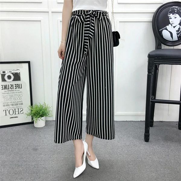 women's pants & capris fashion high waist loose striped summer plus size side split women elastic cotton white wide leg trousers, Black;white
women's pants & capris fashion high waist loose striped summer plus size side split women elastic cotton white wide leg trousers, Black;white