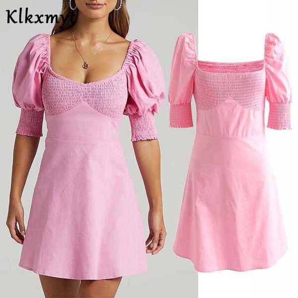 klkxmyt za dress women fashion pink elastic breast wrap vintage short sleeve female es vestido mujer 210527, Black;gray
klkxmyt za dress women fashion pink elastic breast wrap vintage short sleeve female es vestido mujer 210527, Black;gray