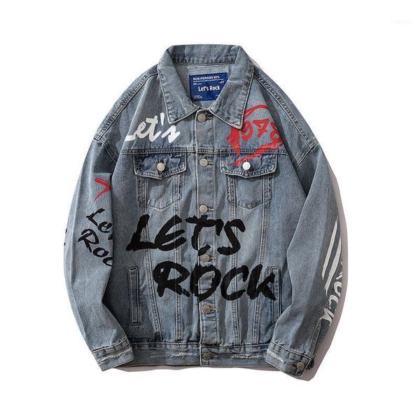 urban men's distressed streetwear hip hop graffiti denim jacket fashion oversized ripped light blue jean for men1, Black;brown
urban men's distressed streetwear hip hop graffiti denim jacket fashion oversized ripped light blue jean for men1, Black;brown