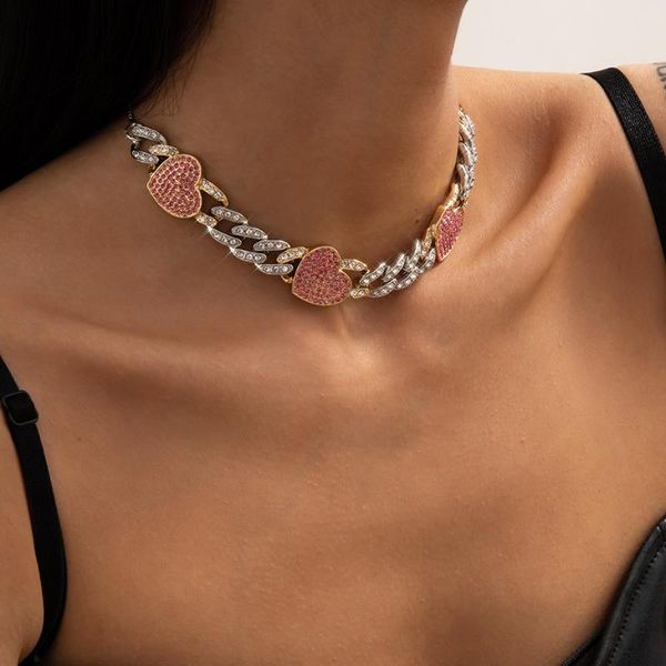 shiny rhinestone heart women's neck choker iced out cuban link chain necklace bling crystal jewellery girls 2021 bijoux femme, Silver
shiny rhinestone heart women's neck choker iced out cuban link chain necklace bling crystal jewellery girls 2021 bijoux femme, Silver