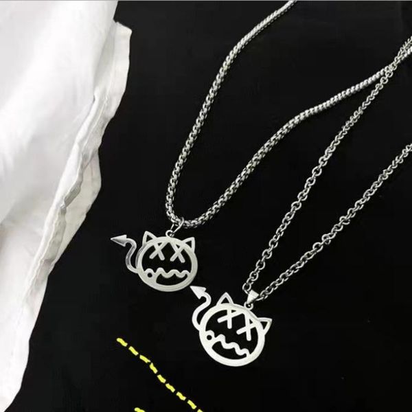 pendant necklaces trendy little devil necklace stainless steel exquisite hip hop fashion men sweater chain simple luxury gift jewelry, Silver
pendant necklaces trendy little devil necklace stainless steel exquisite hip hop fashion men sweater chain simple luxury gift jewelry, Silver