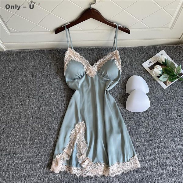 casual dresses ice pajamas women's summer side split suspender nightdress with breast pad gathered lace deep v-neck seductive skirt, Black;gray
casual dresses ice pajamas women's summer side split suspender nightdress with breast pad gathered lace deep v-neck seductive skirt, Black;gray