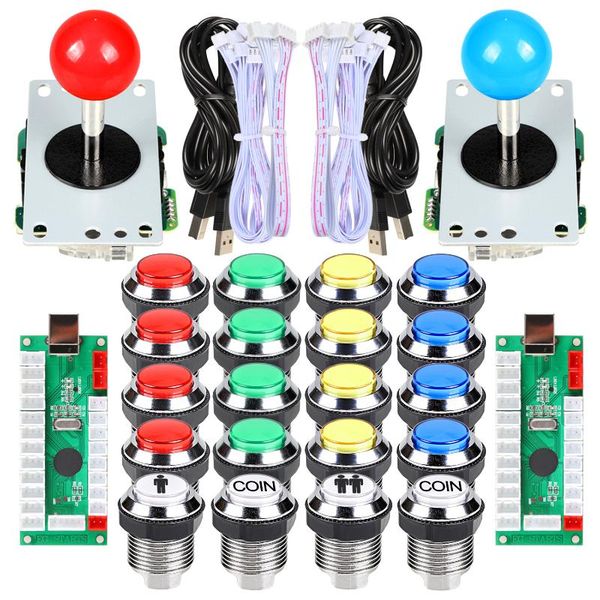 game controllers & joysticks 2 player arcade contest diy kits usb encoder to pc joystick + led chrome buttons for mame raspberry pi 3 3b gam
game controllers & joysticks 2 player arcade contest diy kits usb encoder to pc joystick + led chrome buttons for mame raspberry pi 3 3b gam