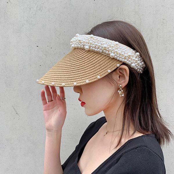 wide brim hats pearl outdoor shading summer women fashion empty hat adjustable sun protection solid color straw beach cap, Blue;gray
wide brim hats pearl outdoor shading summer women fashion empty hat adjustable sun protection solid color straw beach cap, Blue;gray