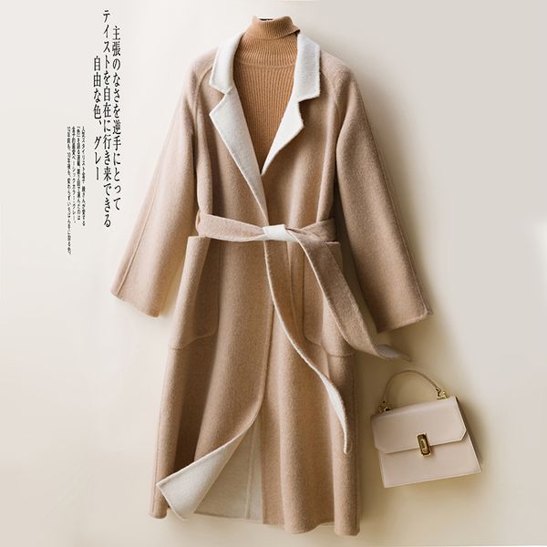 2021 sleeve ladies 100% merino wool long jacket coats the new fashion thick warm cardigan women autumn winter overcoat 0tep, Black
2021 sleeve ladies 100% merino wool long jacket coats the new fashion thick warm cardigan women autumn winter overcoat 0tep, Black